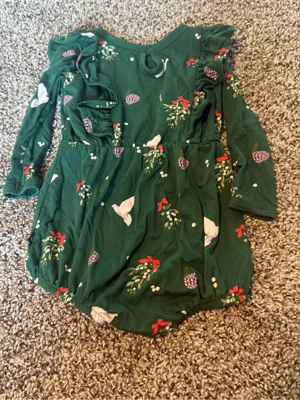 Kyte baby Christmas bubble dress bamboo size 6-12 months